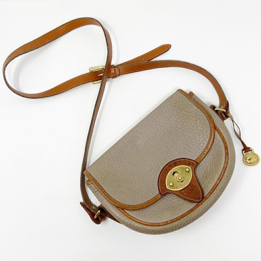 DOONEY & BOURKE | Vintage Saddle Up Calvary Trooper Crossbody Bag Taupe - Picture 14 of 15